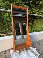 Dänischer Vintage Spiegel mit Ablage Teakholz,