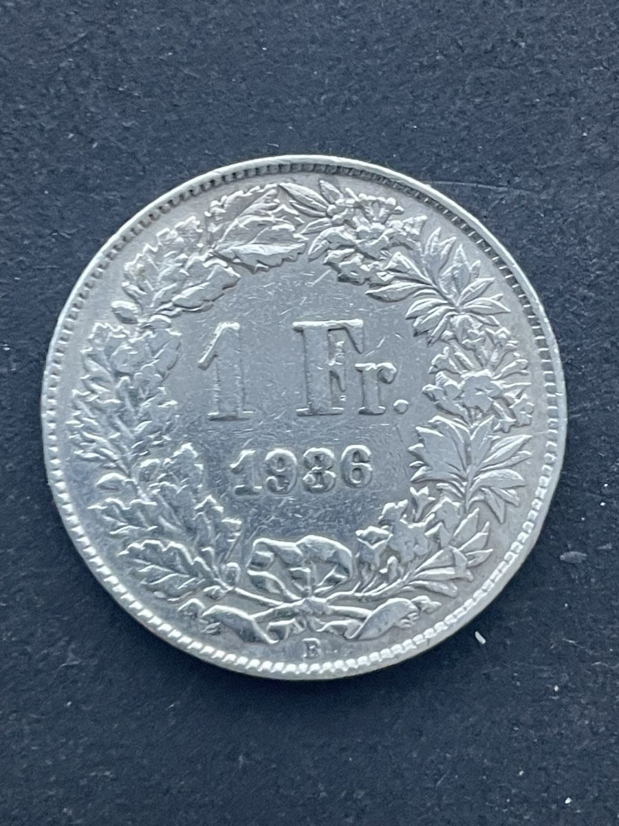 Alle Münzen: 1.- Silber CH Jahr 1936 – Gebraucht aus Meierskappel von Hala03