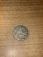 1 Schweizer Franken Silber Münze Jahrgang 1945