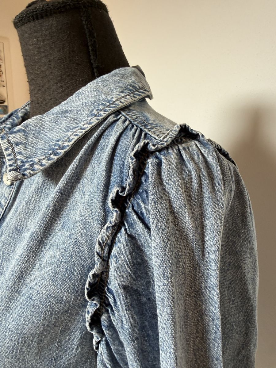 Only Camicette: Boho Jeansbluse von Inlay – Nuovo (secondo la descrizione) da Sigriswil venduto da ck56 4