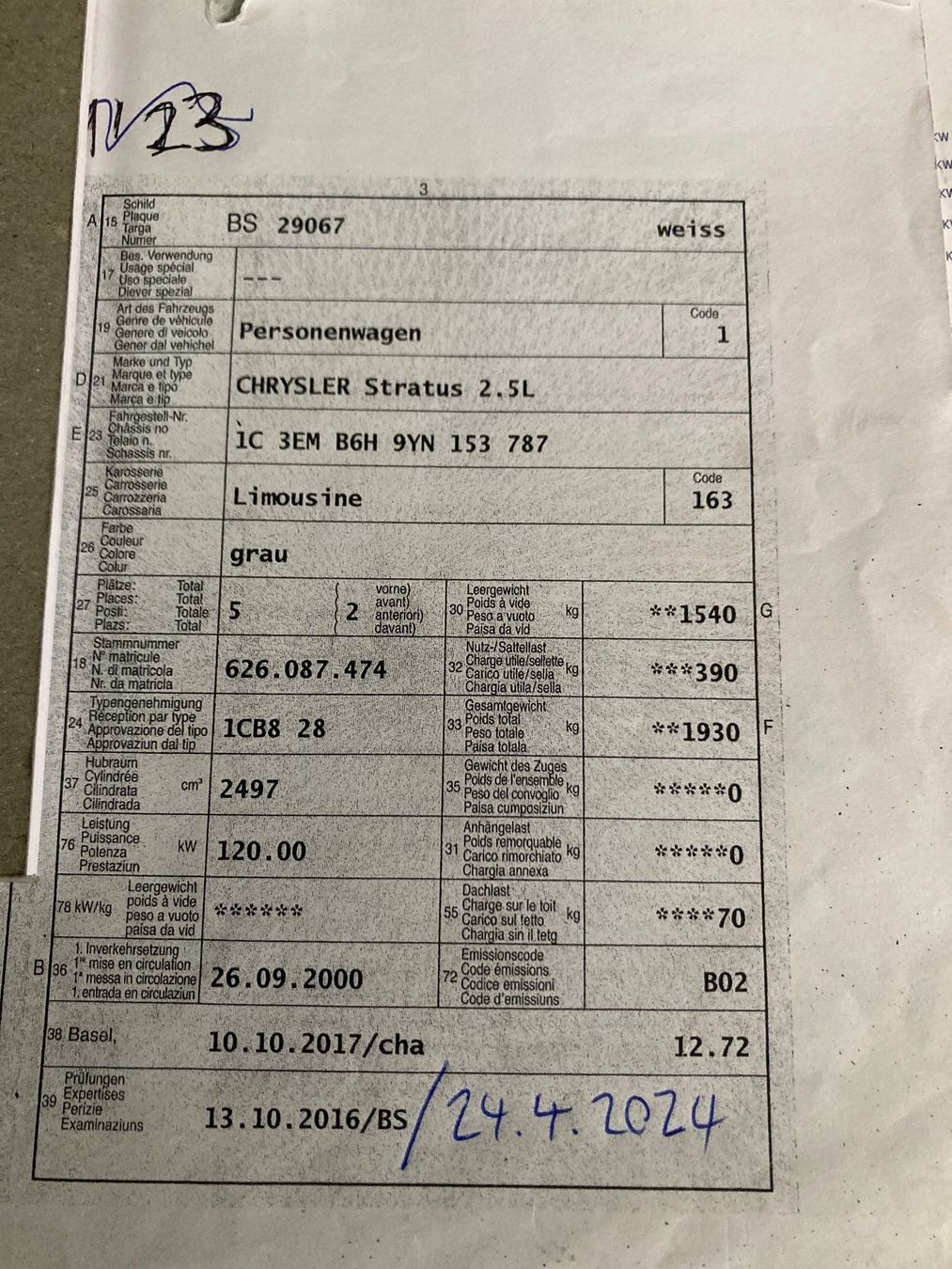Chrysler Automobili: Chrysler Stratus 2.5 – Usato da Zullwil venduto da Jeep-Toledo 4