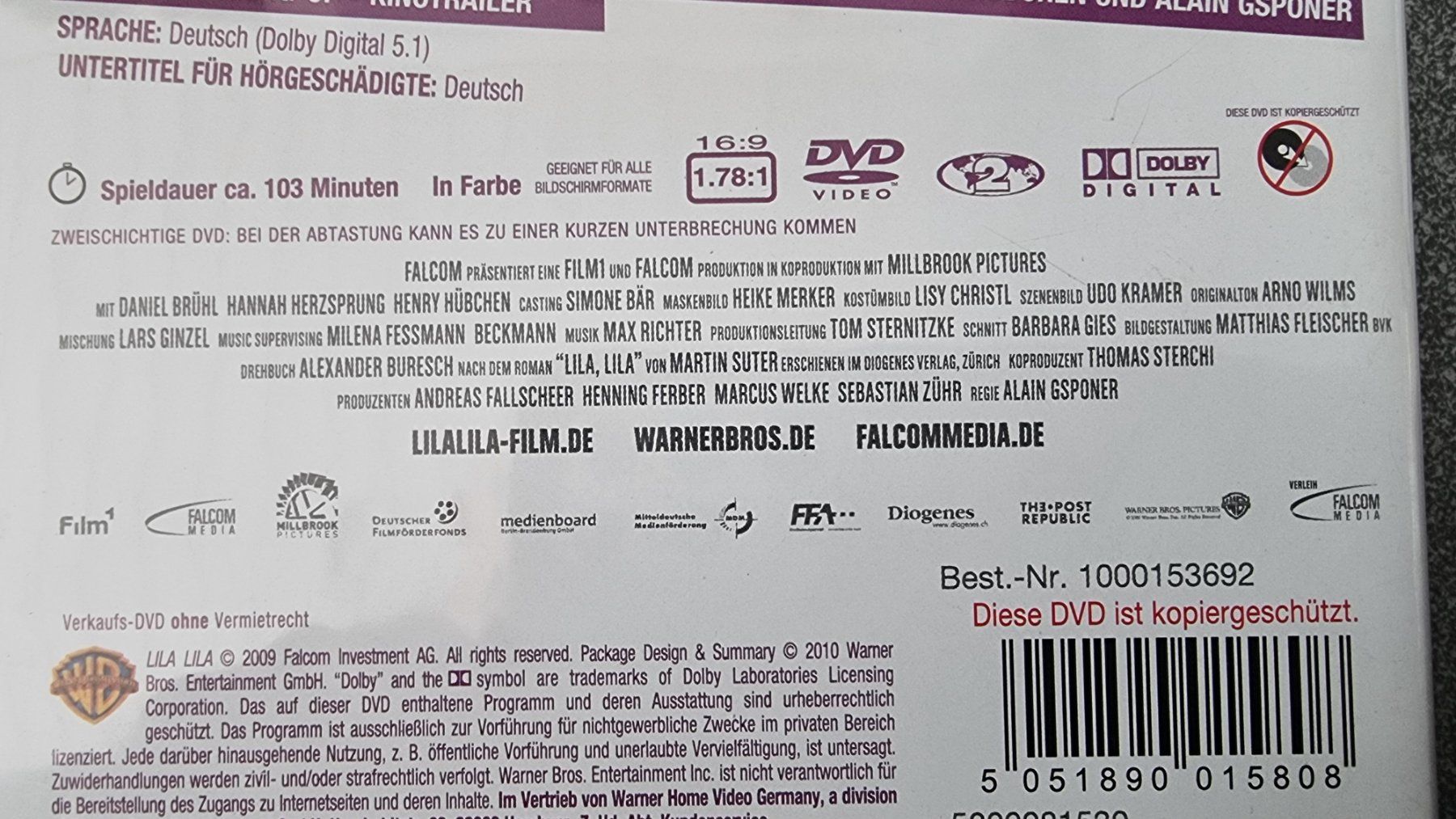 Alle DVDs: DVD Lila Lila / Daniel Brühl – Gebraucht aus Oetwil am See von fineli2 1