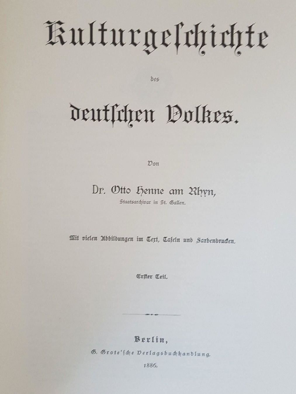 Libri: KULTURGESCHICHTE  DES DEUTSCHEN VOLKES – Usato da zürich venduto da gabab 3
