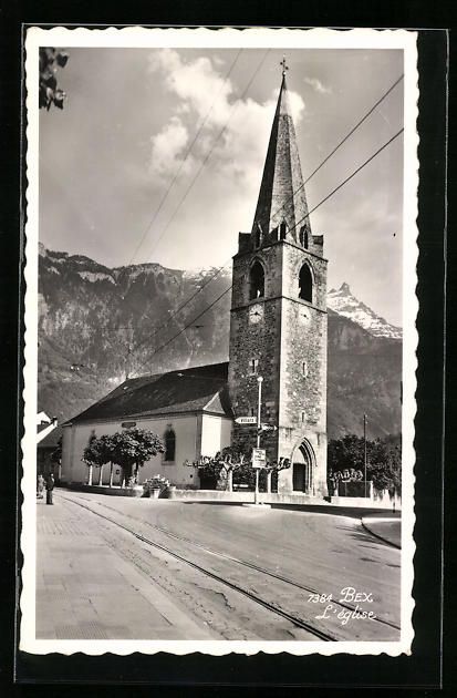 Cartoline postali: AK Bex, L'Èglise, 1962 – Usato da Berlin venduto da bartko-reher