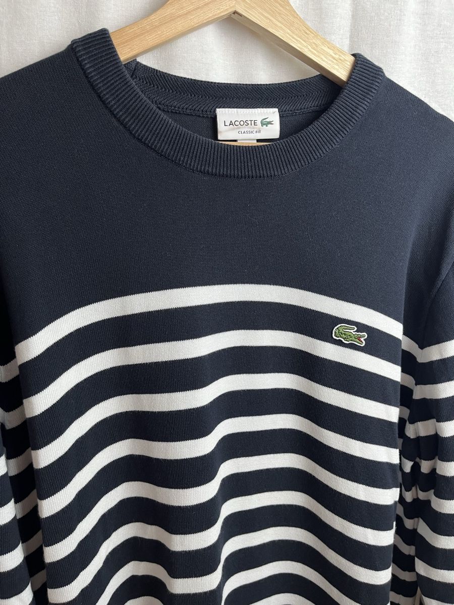 Lacoste Pulls & Sweat-shirts: Pull Lacoste rayé bleu blanc  – Neuf (Voir description) à Les Avanchets par lunedeneige.shop 1