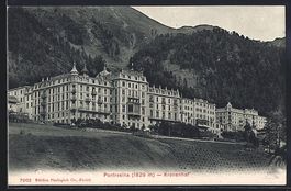 AK Pontresina, Hotel Kronenhof, 1908