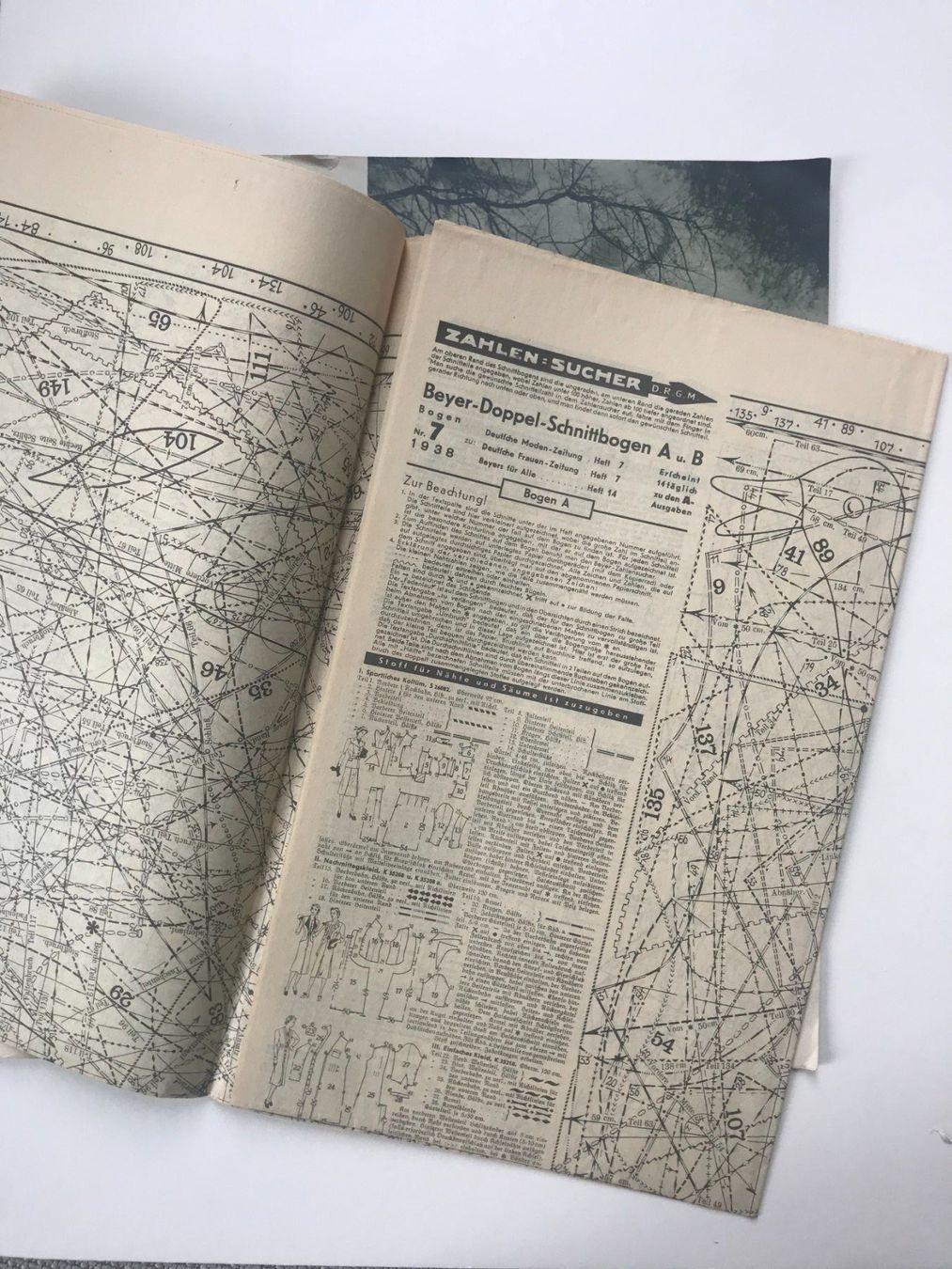 Cartamodelli: Deutsche Moden-Zeitung Beyer Leipzig Schnittmusterbogen 1938 – Usato da Brüttisellen venduto da Buxus 2