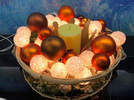 Lichterkette Gold Kugeln Weihnachtsdeko Christbaumkugeln