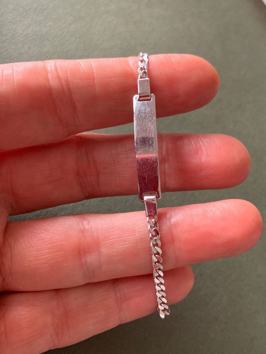 Armbänder & -reifen: Kinder-Namenskette (16 cm) silber – Gebraucht aus Laufen von Bellebellezza 5