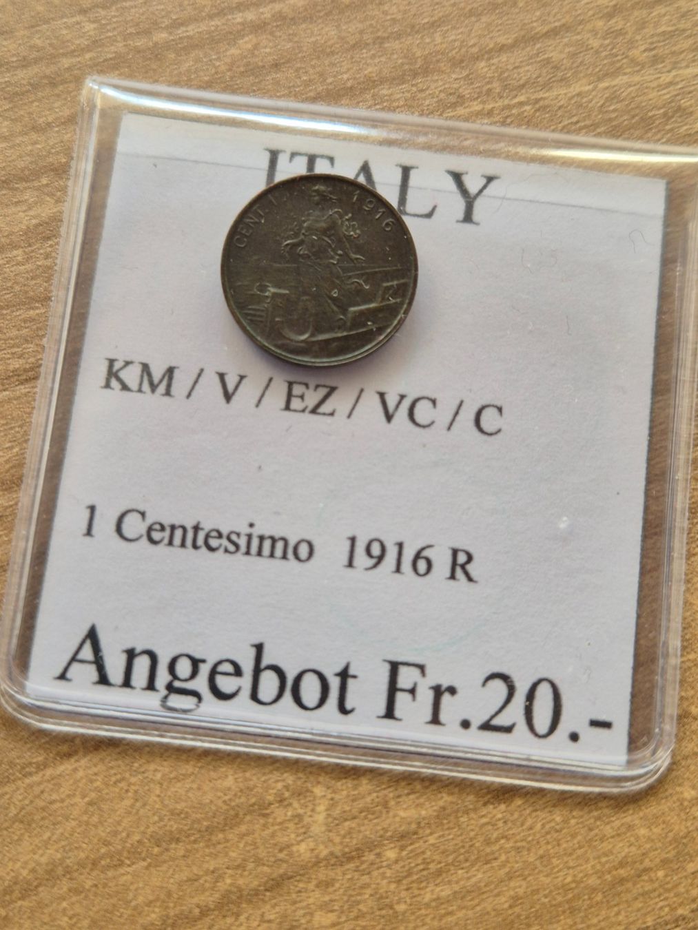 Alle Münzen: Italien - 1 Centesimo 1916 - selten! – Gebraucht aus Mels von Goldenfalcon