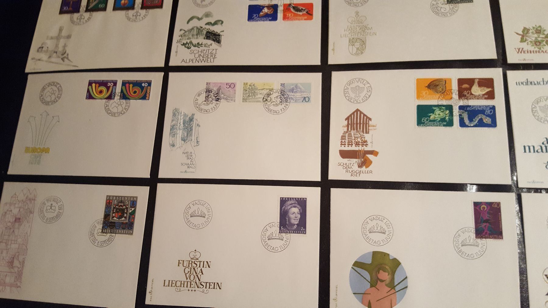 Tutti i francobolli: 60 verschiedene FDC Liechtenstein – Usato da Remetschwil venduto da Hofiii 4