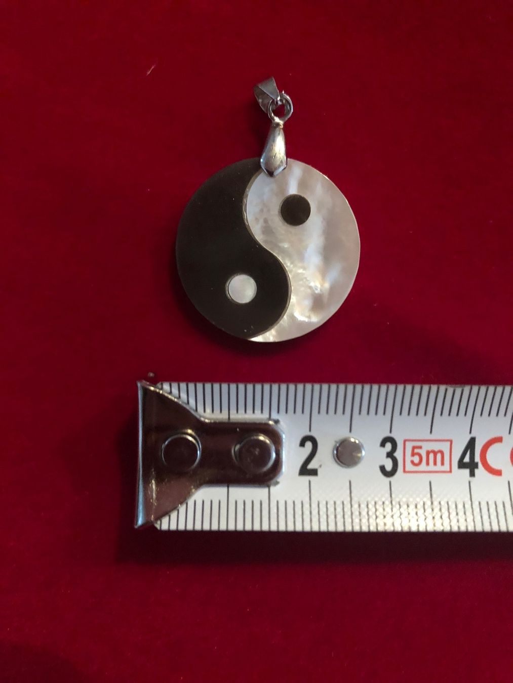 Anhänger: Amulett/Anhänger Yin und Yang mit Perlmutt – Neu und originalverpackt aus Gams von Mariawicca 5