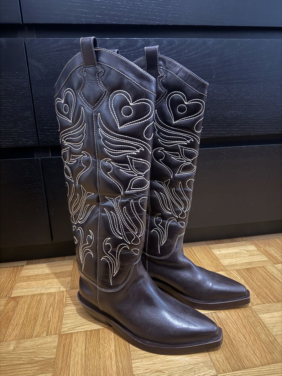 Scarpe da uomo: Knee-high cowboy boots | brown leather – Nuovo (secondo la descrizione) da Les Avanchets venduto da Angela.c