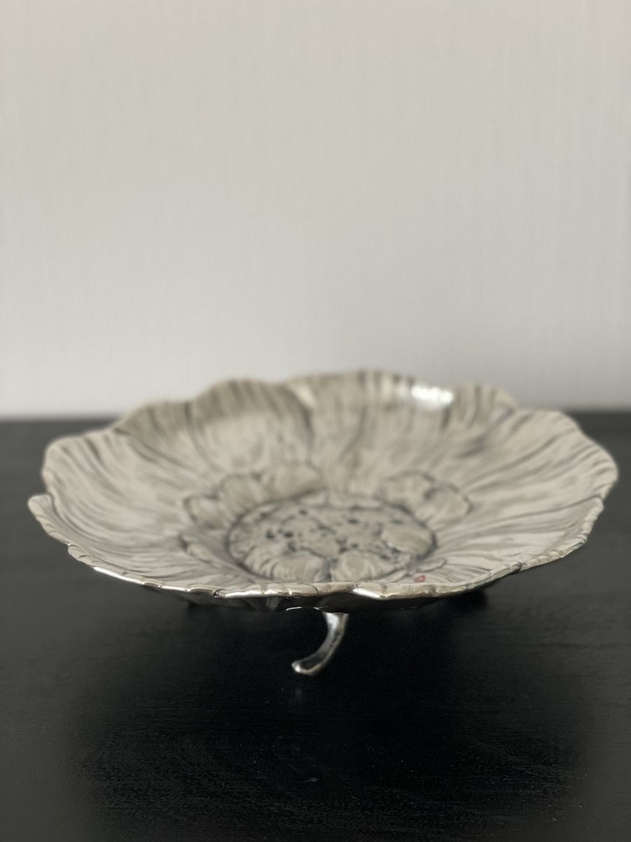 Ciotole: Vintage Zierschale Versilbert in Blumenform – Usato da Bern venduto da roa80