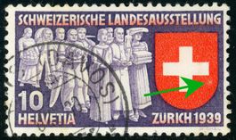 Abart: 219 / 219.1.01 helle Stelle i. Wappen, Landi ZH 1939