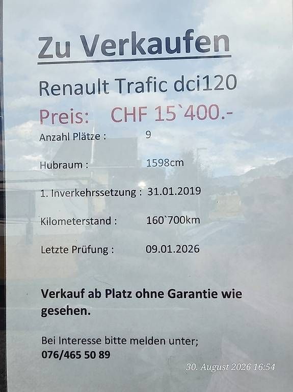 Automobili: Renault Trafic – Usato da Balsthal venduto da t.tschanz 3