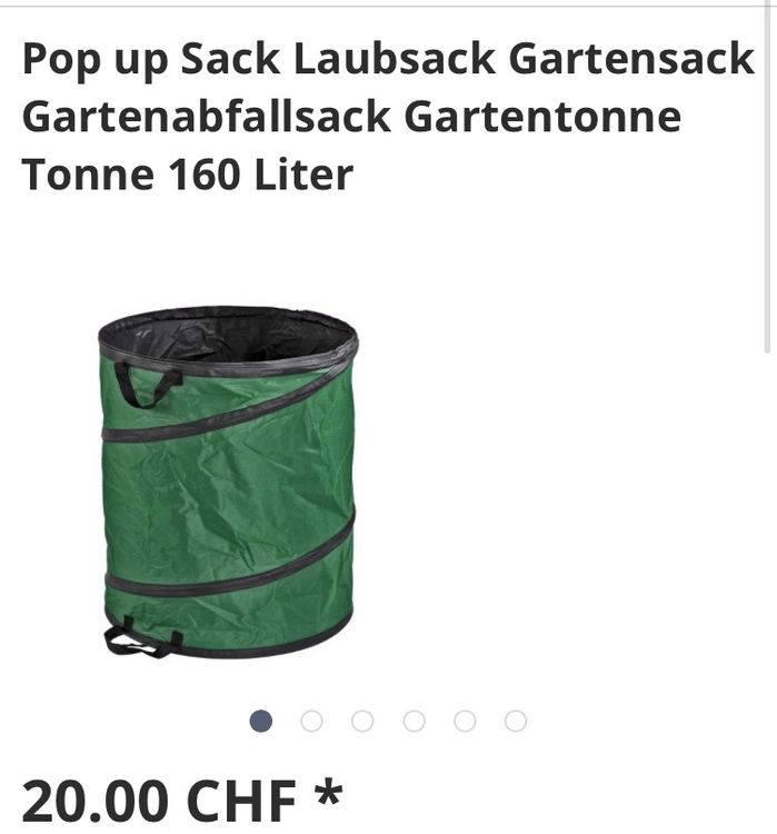 Tubiaz 3x Pop-Up Gartenabfallsack 170L Gartensäcke Selbstaufstellend