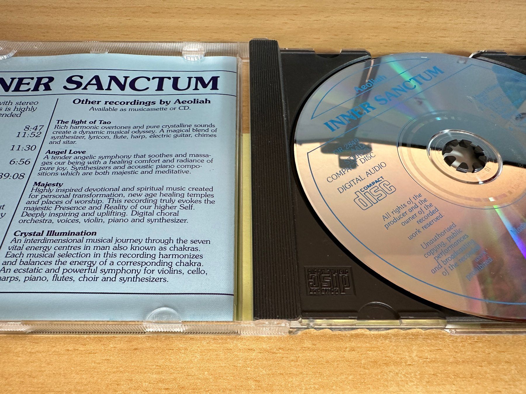 CDs: Aeoliah – Inner Sanctum – Gebraucht aus Rikon im Tösstal von Alpenmutz 2