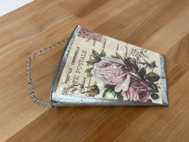 Blech Behälter mit Rosen Motiv