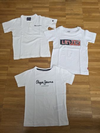 3 T-Shirts, Gr. 104 Champion, Levi's, Pepe Jeans