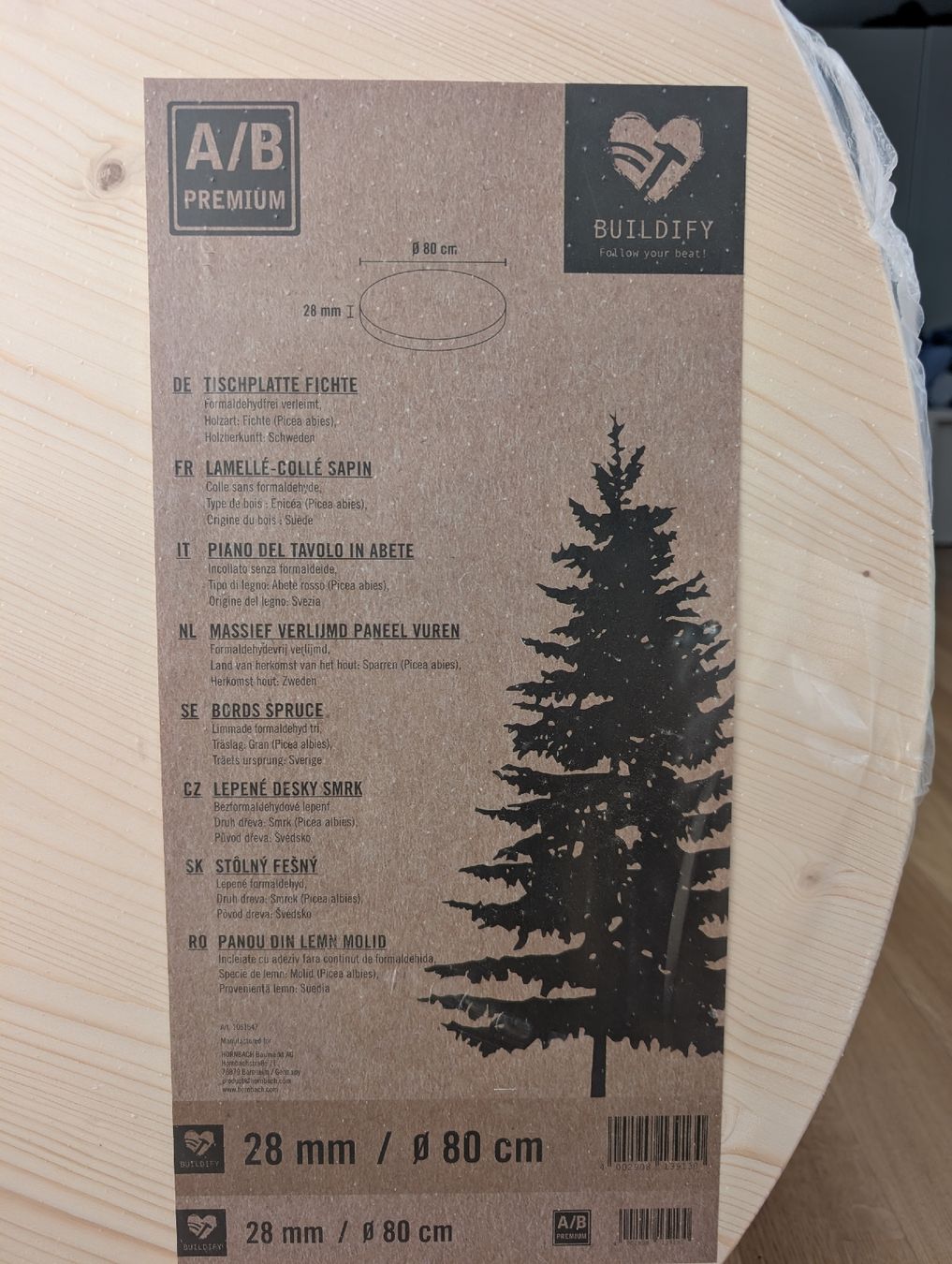 Holzartikel: Holz-Tischplatte  – Neu und originalverpackt aus Zürich von pab_yqy5 1