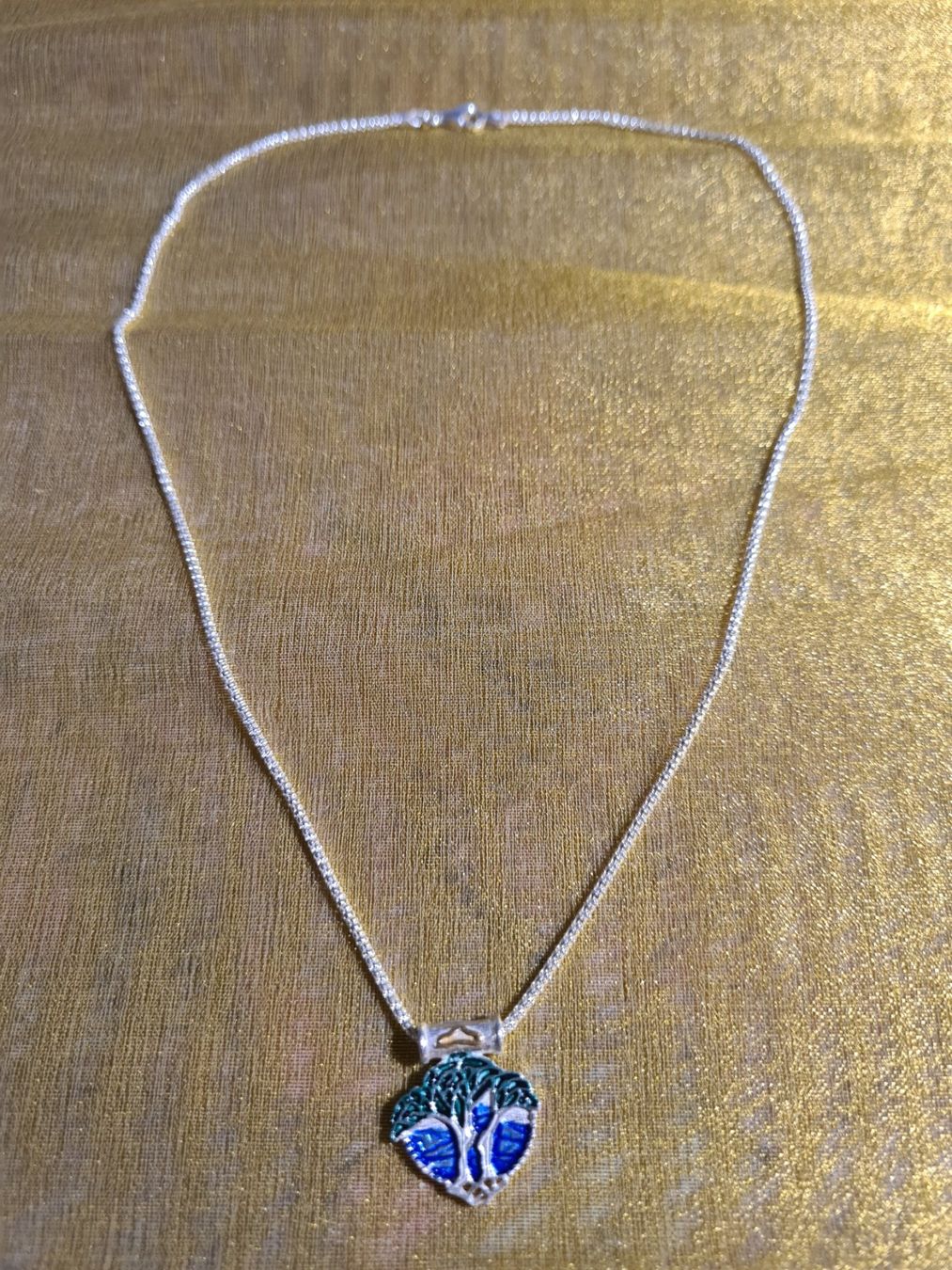 Ketten: Wunderschönes Collier echtes Silber Email kunstvoll – Neu (gemäss Beschreibung) aus Basel von ivoli 1