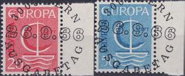 1966, Nr.443+444 "Europa" +Ersttags-Vollstempel BERN +TABS.