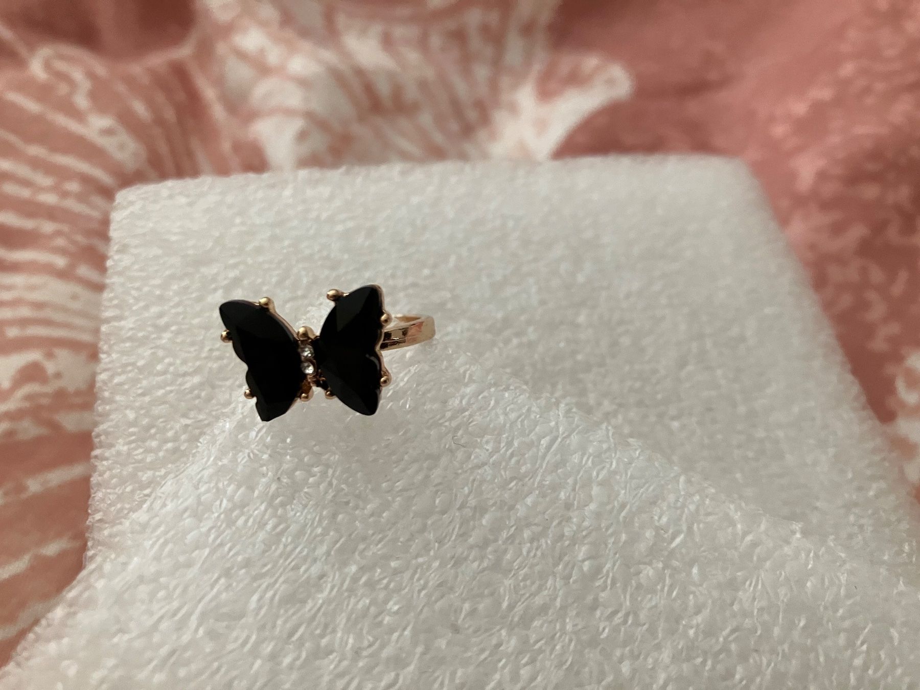 Bagues: Modischer leichter Ring Sujet Schmetterling, schwarzer Stein – Neuf (Voir description) à Affoltern am Albis par Dlotti 3