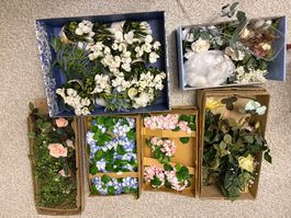Kunst Blumen Set s Dekoration neu