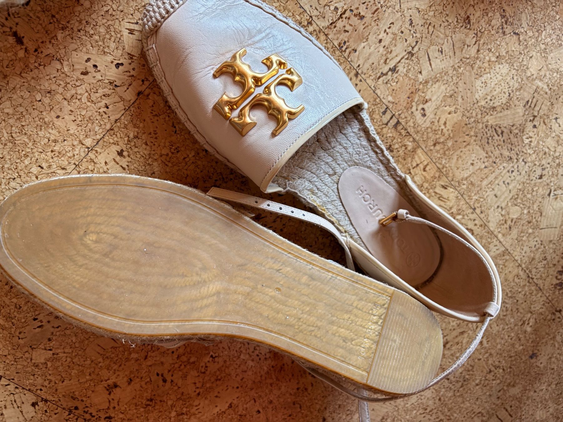 Tory Burch Scarpe da donna: Tory Burch Espadrilles Sandalen, Gr.9, Beige – Usato da Belp venduto da Federica13
