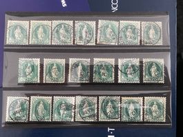 1882 / Stehende Helvetia / 20 Stuck / 67A gestempelt