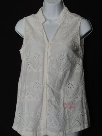chemise sans maches dentelle