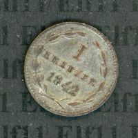 DEHSK___1.00 1842 Abart vz 1 Kreuzer