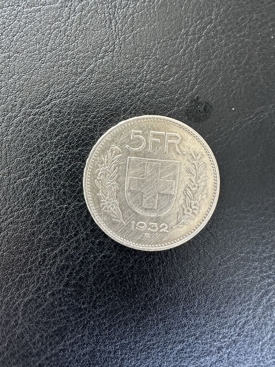 Alle Münzen: 5 francs en argent 1932 – Gebraucht aus Muraz (Collombey) von dor_hp2w