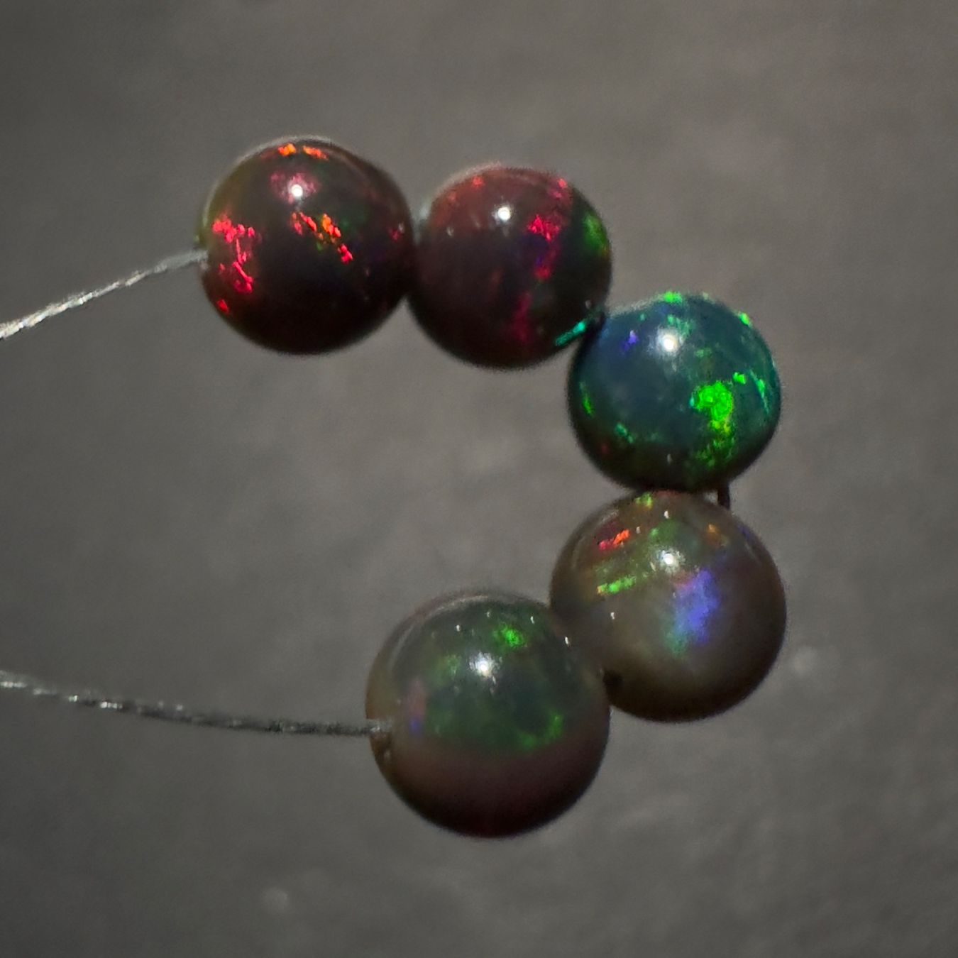 Edelsteine: 3.62 ct - Natural Ethiopian Opal Beads - 5 Pcs – Neu (gemäss Beschreibung) aus Zürich von Yoohooz 6