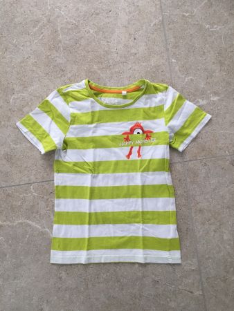 Gestreiftes Monster T-Shirt Gr. 128
