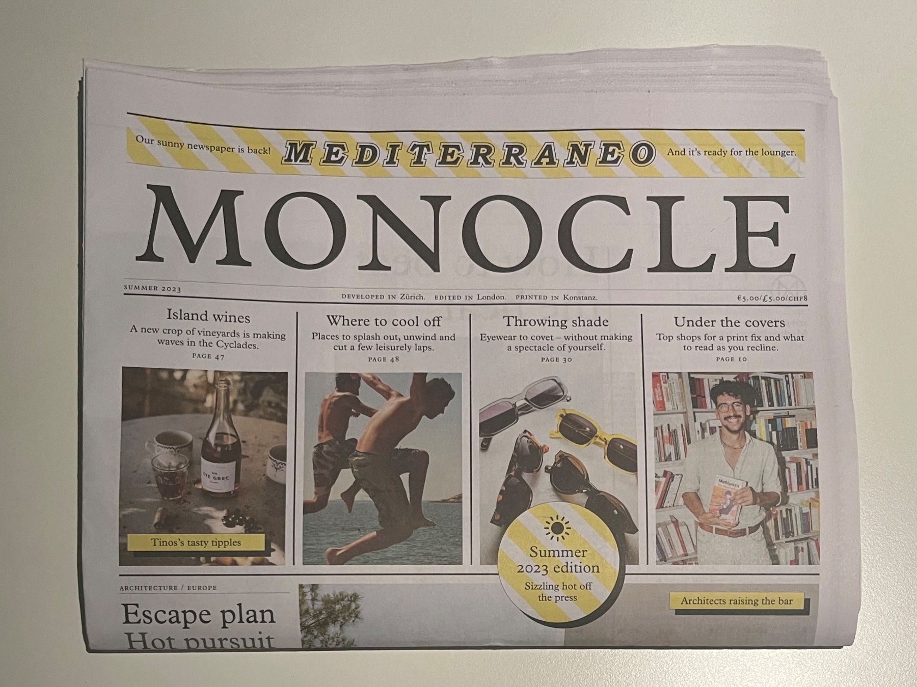 Riviste & Magazine: MONOCLE Mediterraneo – Nuovo (secondo la descrizione) da Zürich venduto da Bda1