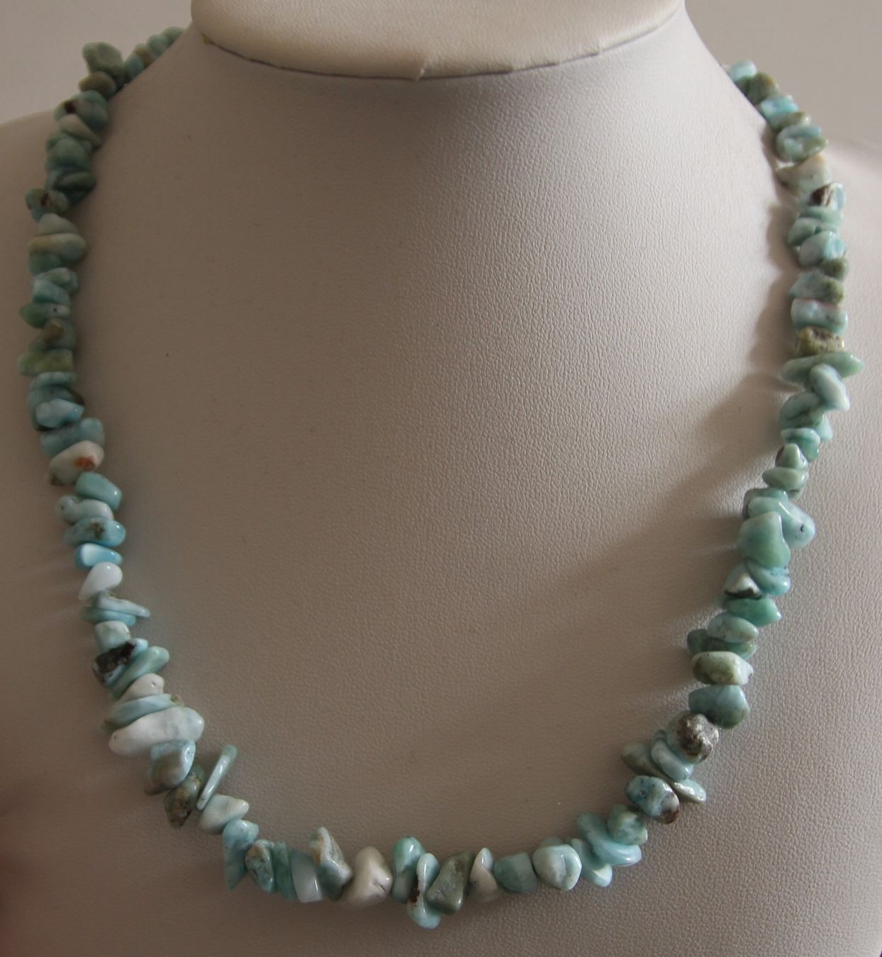 Catenine: NEU: Larimar Kette Collier mit Edelstahl Larimarkette – Usato da Matten b. Interl venduto da Edelsteingalerie 2
