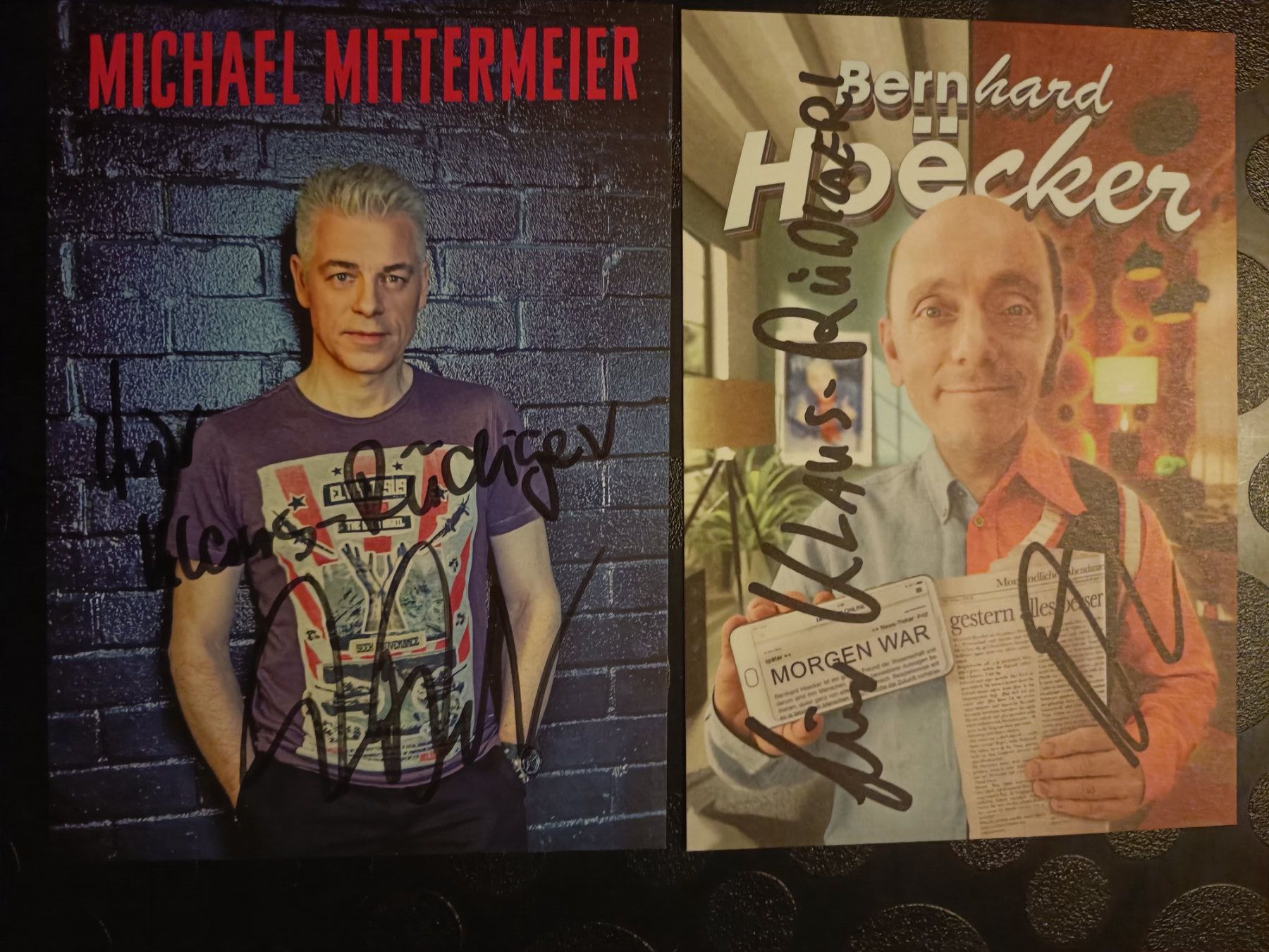 Autogramme: Komiker - 2 signierte Autogrammkarten-Set – Gebraucht aus Menziken von Artographs