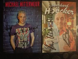 Komiker - 2 signierte Autogrammkarten-Set