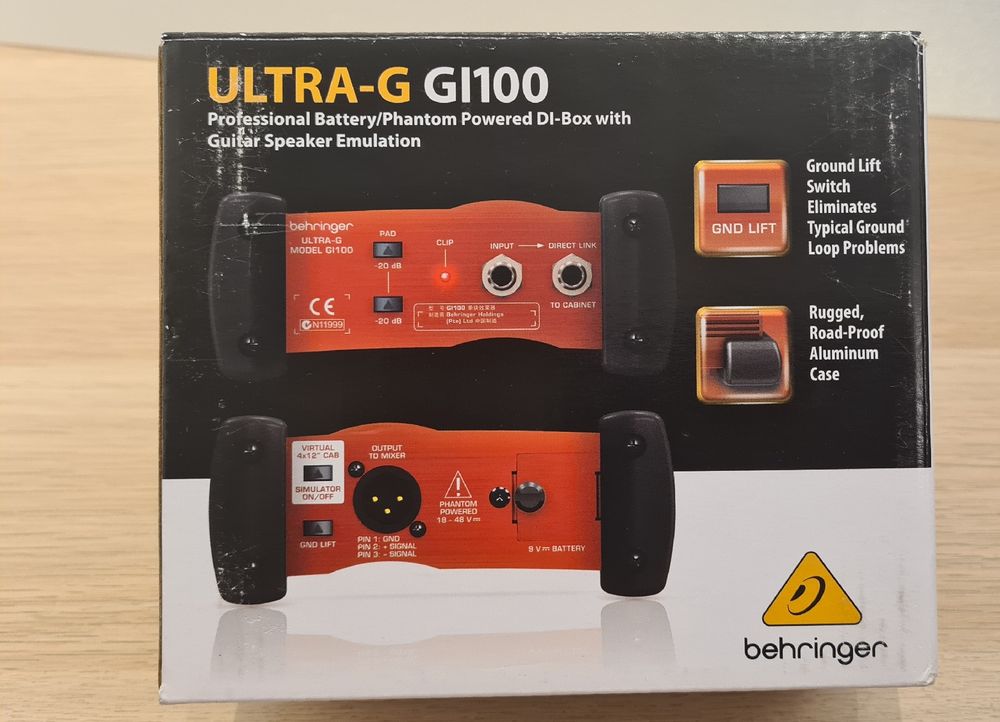 Behringer Ultra-G GI100 Caja Directa Activa con Emulador de Amplificador