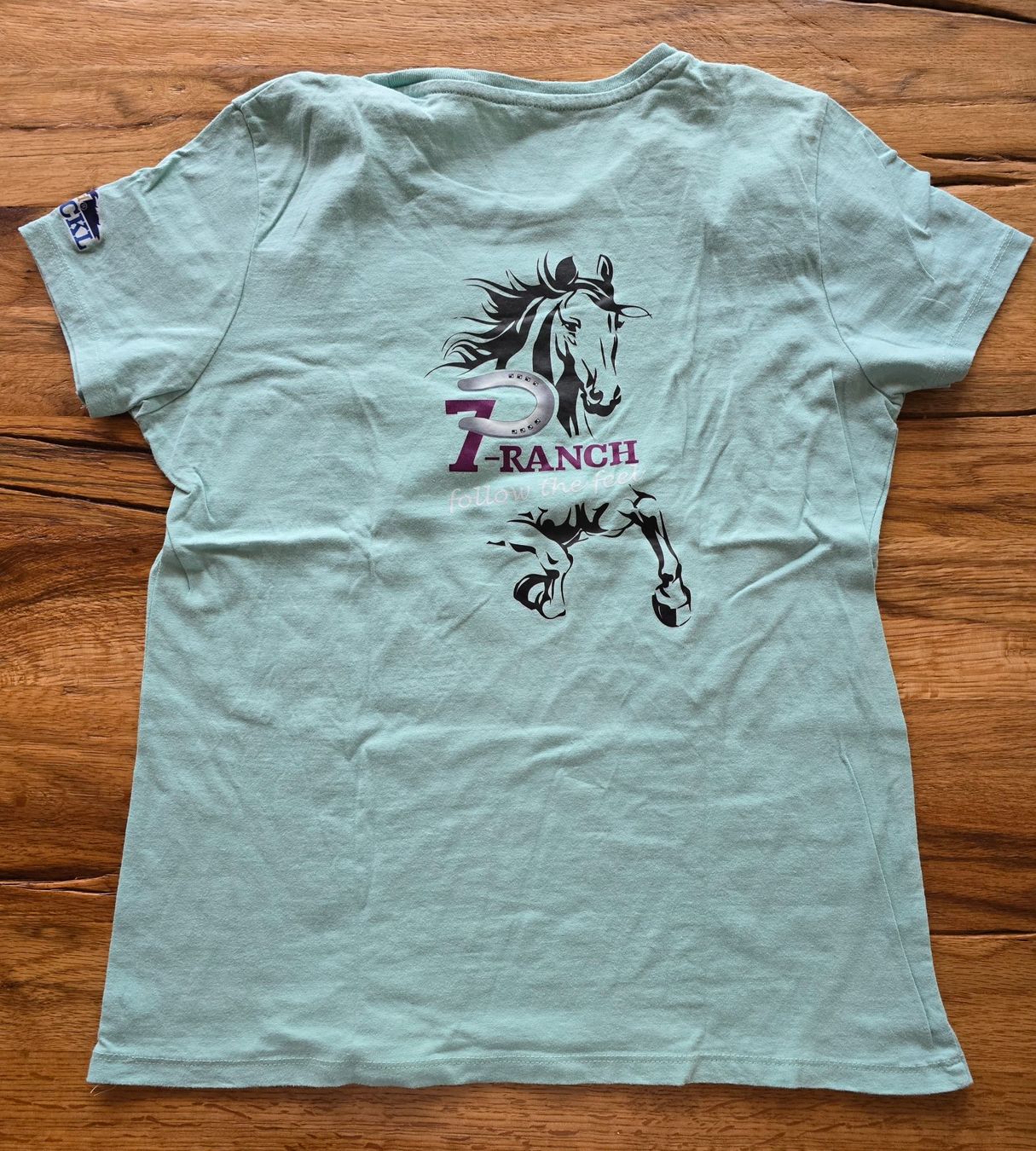 T-shirt: T-Shirt Bernd Hackl - 7P Ranch / Pferdeprofis – Usato da Unterägeri venduto da Unikat71 1