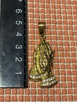 Ketten Anhänger Hände die beten / mit Strass
