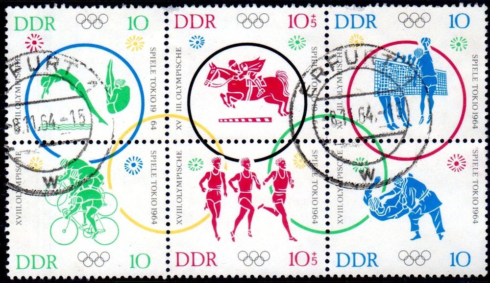 Goldhahn Briefmarken Deutsches Reich Nr. 609-616 – Olympische Sommerspiele 1936, Gestempelt, Sammlerausgabe