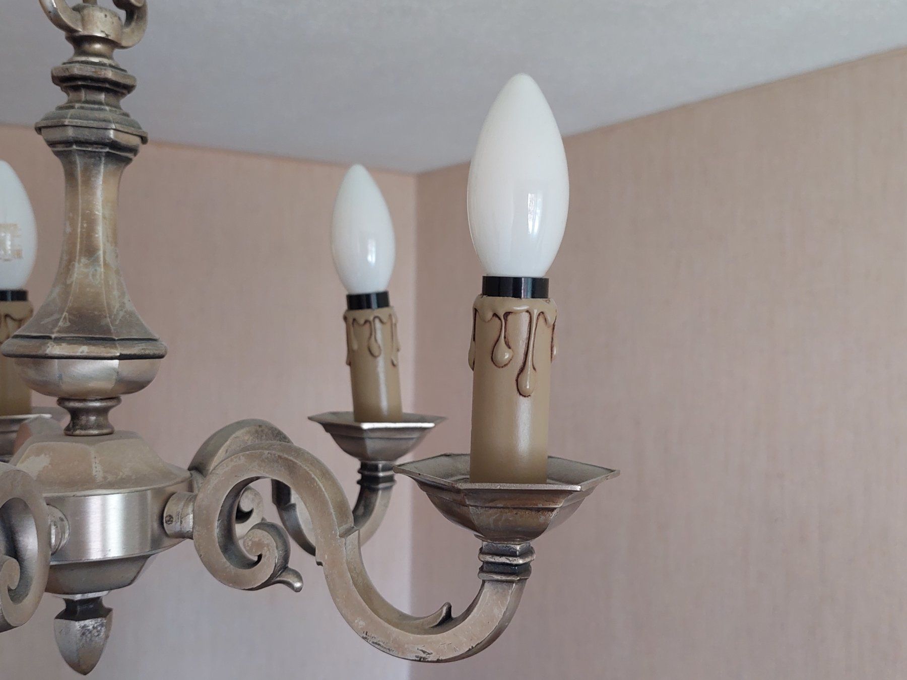 Lampen: KLEINER 5 ARMIGER ZINNLEUCHTER – Gebraucht aus Huttwil von Kunterbuntli 1