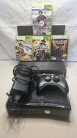 Xbox 360 Slim Konsole mit Controller und 4 Spielen