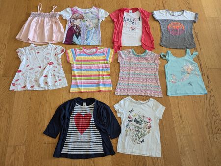 Mädchen T-Shirt Paket Grösse 98 - 110