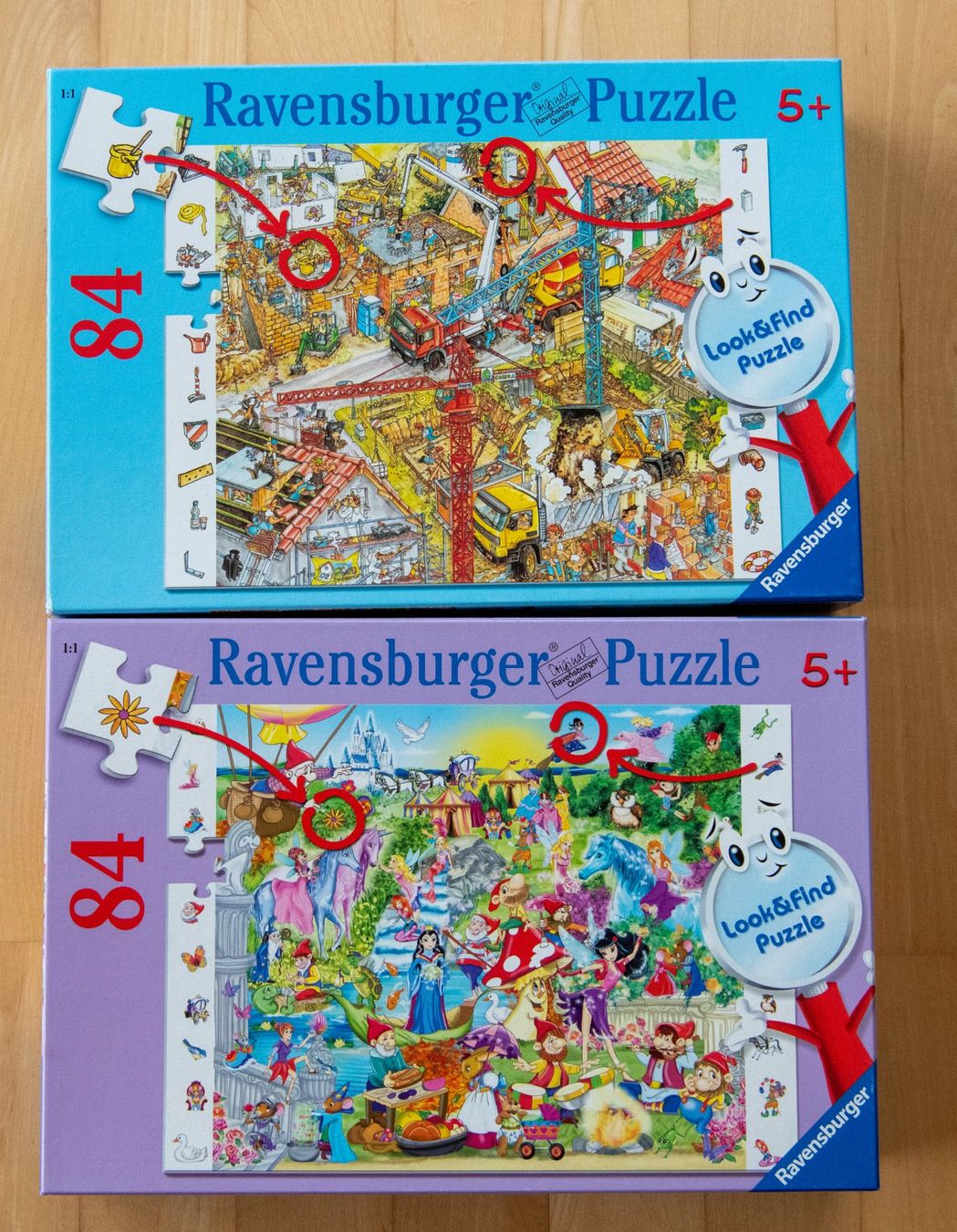 Ravensburger Puzzle: 2 Ravensburger Puzzle Look&Find – Usato da Meilen venduto da luca70