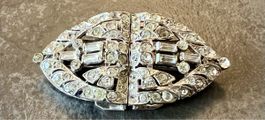 Trifari Art Déco Strass Broche Clip Mate 1936 Alfred Philipp