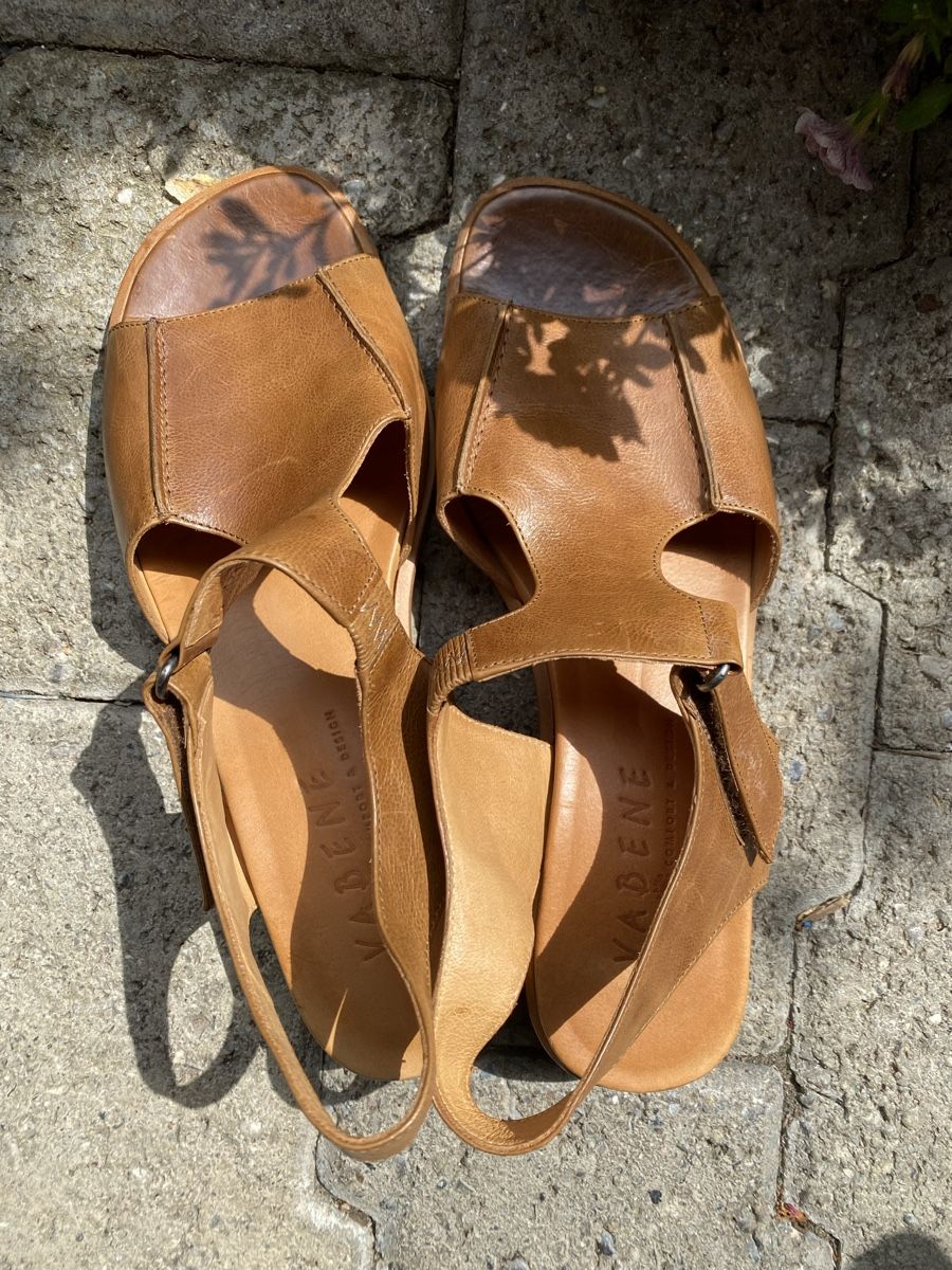 Scarpe da donna: Vabene Ledersandalen, hellbraun, Grösse 40 – Nuovo (secondo la descrizione) da Hünenberg venduto da a.u.849 4